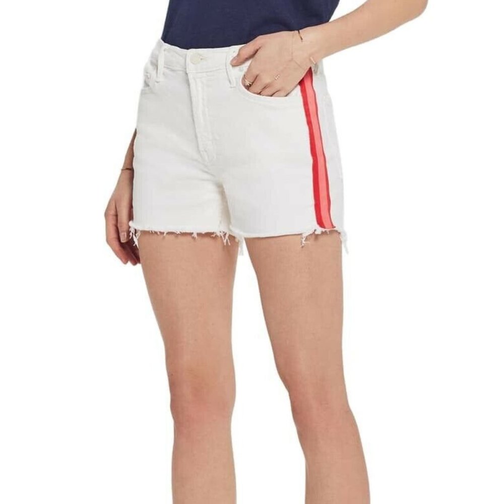 MOTHER Denim The Sinner Frayed Denim Shorts